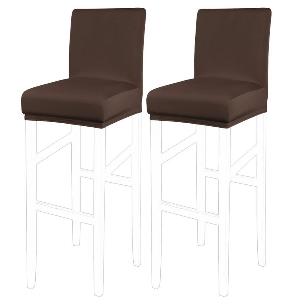 Bar Stool Covers Pub Counter Height Side Chair Covers with Elastic Band 2pcs